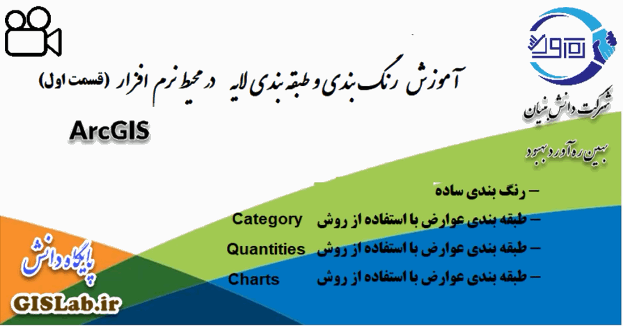 آموزش رنگ بندی و سیمبولوژی در نرم‌افزار ArcGIS قسمت اول