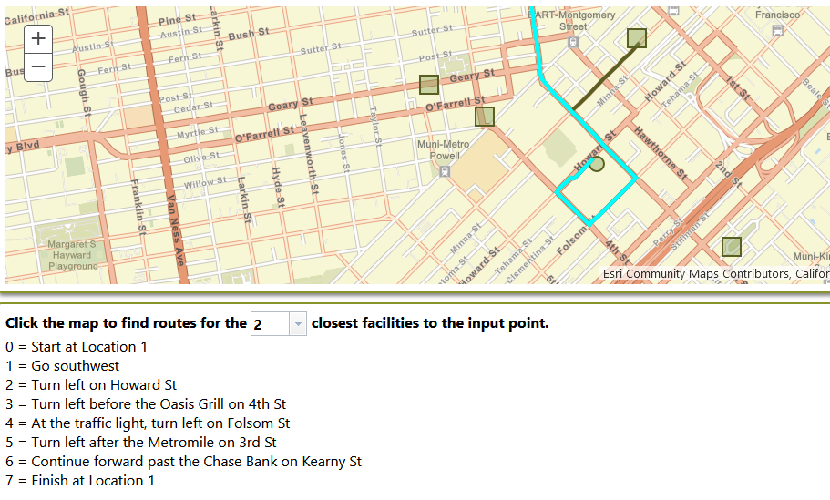 پیدا کردن نزدیک‌ترین خدمت اطراف محل تقاضا به کمک ArcGIS API