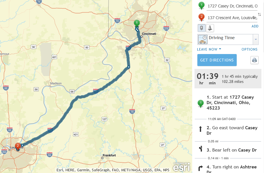 مسیریابی به کمک ArcGIS API for JavaScript