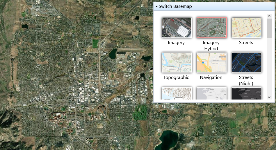 ایجاد انواع نقشه های پایه به کمک کتابخانه Arcgis API