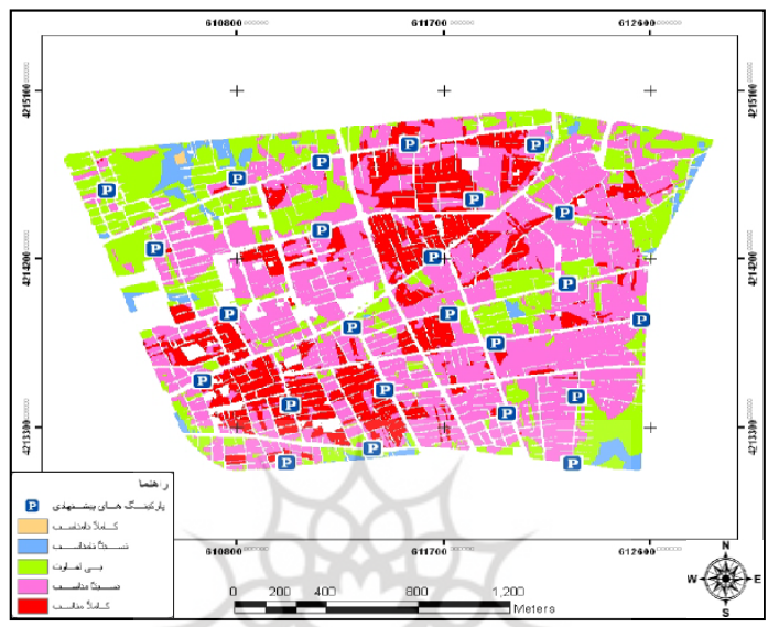 ارایه الگوی بهینه مکان‌یابی پارکینگ‌های محله‌ای با استفاده از روش AHP و GIS