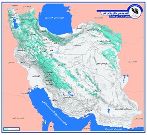 تهیه نقشه پوشش برف از کل کشور در پی بارش سنگین برف در هفته سوم و چهارم دی ماه ۱۴۰۱